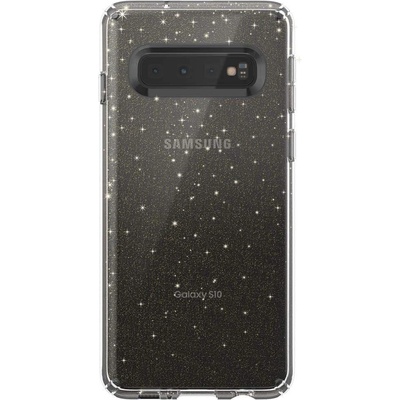 Speck Presidio Glitter Clear Case - удароустойчив хибриден кейс за Samsung Galaxy S10 (прозрачен)
