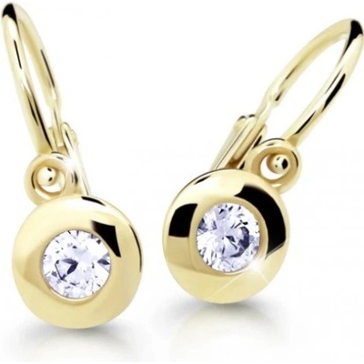 Cutie Diamonds slušivé dětské náušnice ze žlutého zlata s brilianty C2589-10-10-X-1-D
