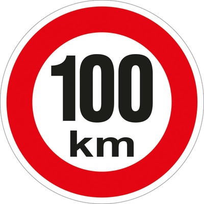 Walteco Značka rýchlosti retroreflexná 100 km/h, 200x200mm, samolepka , 20140