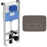 Ideal Standard Комплект тоалетно казанче с рамка Ideal Standard ProSys и клапа Oleas M3 Magnetic Grey (R020467+R0459A5)