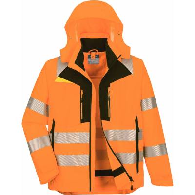 Portwest DX4 HiVis 4v1 bunda DX466 oranžová/čierna