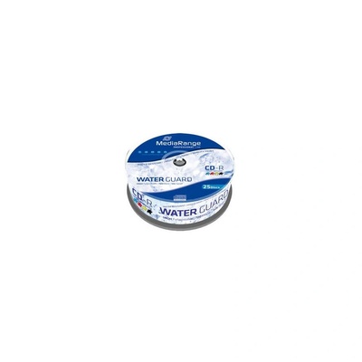 MediaRange CD-R 700MB/80min 52x Waterguard Photo Inkjet Fullprintable - 25 бр. в шпиндел (MRPL512) (MRPL512)