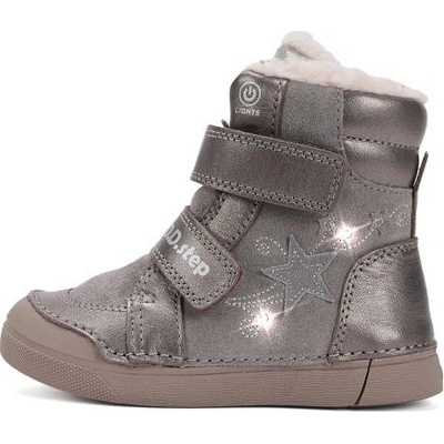 D.D.Step zimní blikající obuv W068 bronze 52745A
