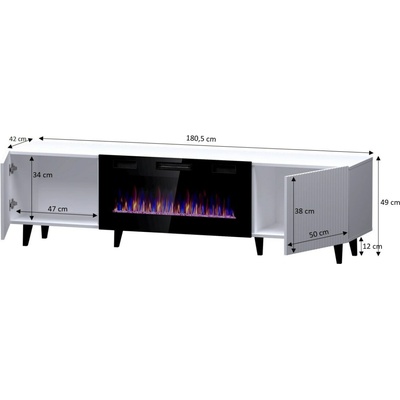 Cama Meble Pafos180,5 x 42 x 82 cm