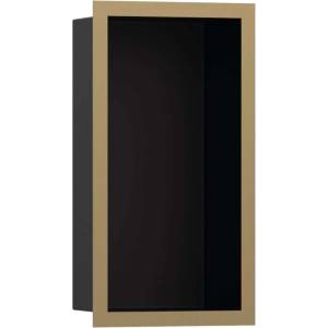 Hansgrohe XtraStoris Individual - Ниша за вграждане в стена с дизайнерска рамка, 30x15x10 см, матово черно/браширан бронз 56095140 (56095140)