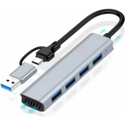 MEGATECH, 4x USB (2,3) Hub, USB-C/USB-A