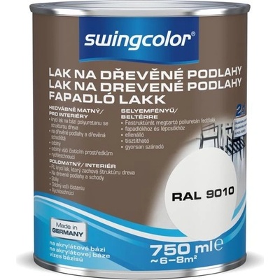 Swingcolor Podlahový lak na dřevo, bílý, 750 ml 6160.T0750.9010