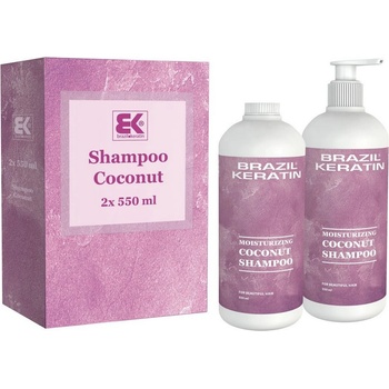 Brazil Keratin Moisturizing Coconut Shampoo 2 x 550 ml dárková sada