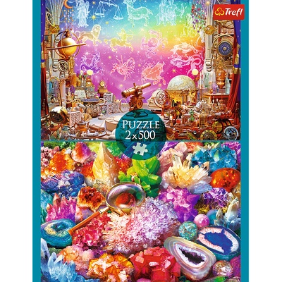 Trefl - Puzzle 2x500 Cosmos and Crystals - 500 piese