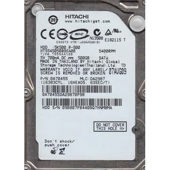 Hitachi 2.5 500GB 5400rpm SATA H2T500854S