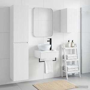 vidaXL Комплект мебели за баня 3 бр. Бял гланц 33 x 34, 5 x 160 см (3406047)