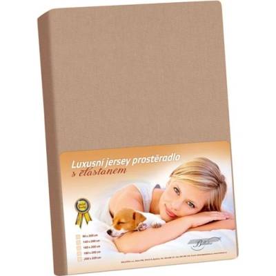 Bellatex jersey prostěradlo Lux Hnědé 180x200x40