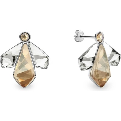Spark zlaté se Swarovski Elements Falena KDF47313GSC gold Shadow