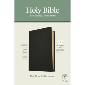 NLT Thinline Reference Bible, Filament Enabled Edition (Red Letter, Genuine Leather, Black) | Tyndale (ISBN: 9781496444868)