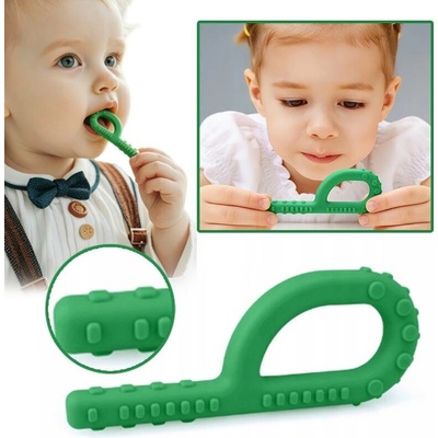 ARK Grabber "P" terapeutické kousátko s výstupky tmavě XXT/tvrdé zelené