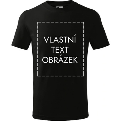 MALFINI Malfini Basic 138 dětské tričko s vlastním potiskem černá
