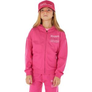 GUESS Цикламен суичър за момиче с качулка и камъни Guess