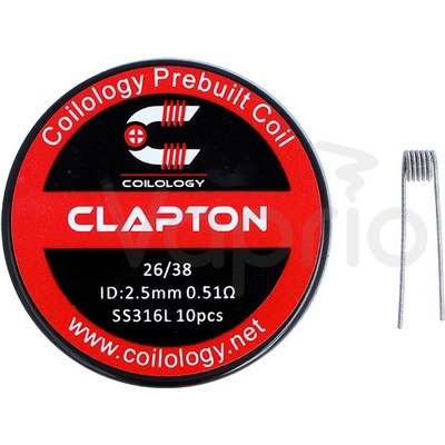 Coilology predmotané špirálky Clapton SS316L 26/36 0,51ohm