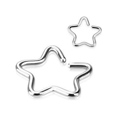 Šperky4U falešný cartilage piercing do ucha hvězda FP01026