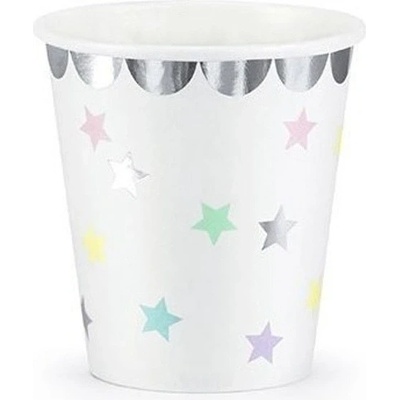 PartyDeco Kelímky Jednorožec hviezdy 180 ml