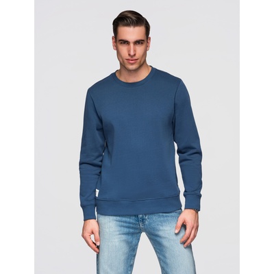 Ombre Clothing Мъжко суитшърт BASIC с кръгло деколте - тъмно синьо Ombre Clothing Ombre Clothing | Sin | МЪЖЕ | L