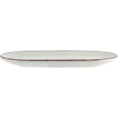 Sconto Servírovací tanier SIENA biela, šírka 25 cm