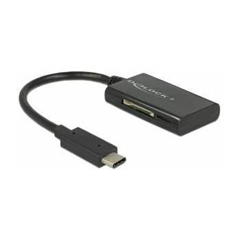 Delock Четец на карти, DeLock, USB 3.1, черен
