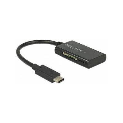 Delock Четец на карти, DeLock, USB 3.1, черен