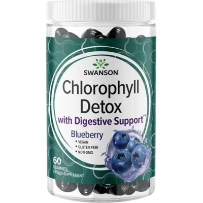 Swanson Chlorophyll Detox Gummies | Blueberry [60 Дъвчащи таблетки]