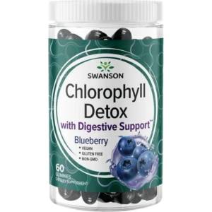 Swanson Chlorophyll Detox Gummies | Blueberry [60 Дъвчащи таблетки]