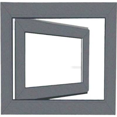 Hobby Roof Okno plastové BRAVO bílé/šedé 9006, OS1 50x50 P, 2sklo, 4kom/60mm