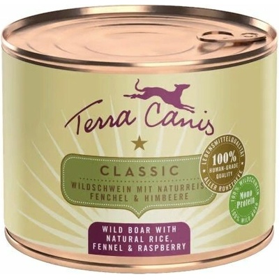 Terra Canis Wild Boar with natural rice fennel & raspberry 200 g