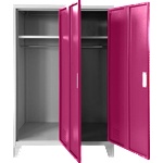 Carmen Метален шкаф Carmen CR-1605-2 JZ - сив / розов (3580178) - bay