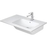 Duravit ME by Starck - Мивка 83x49 см, с преливник, отвор за смесител, място за съхранение отляво, DuraShield, матово бяло 234683AC00 (234683AC00)