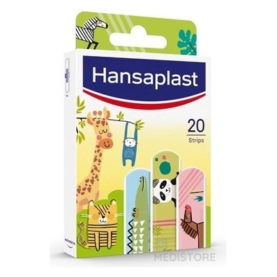 Hansaplast ZVIERATKÁ náplasť detská, stripy inov.2021 20 ks