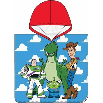 Cooneen Detské plážové pončo osuška s kapucňou Toy Story Príbeh Hračiek 50 x 115 cm