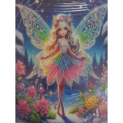 NORIMPEX Diamantové maľovanie na plátne Zimná víla 23 x 30 cm
