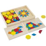 Melissa & Doug - Дървена мозайка с шаблони - Многоцветна
