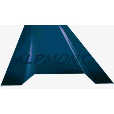 Krycí lišta přítlačná kosá r.š.300mm pozink lakovaný RAL 5010 enziánová modrá dl.2m