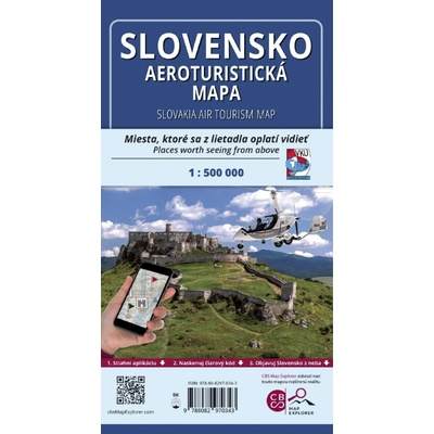 Aeroturistická mapa Slovensko a Česko 1: 500 000 VKÚ Harmanec