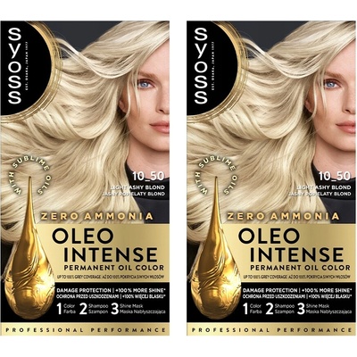 Syoss Oleo Intense barva na vlasy Popelavá blond 10-50 x 2