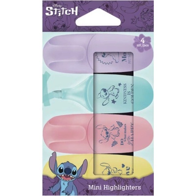 Coolpack Zvýrazňovač mini Stitch Pastel 4 ks