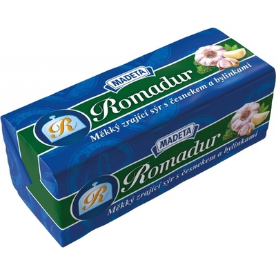 Madeta Romadur Měkký zrající sýr česnek s bylinkami 100g