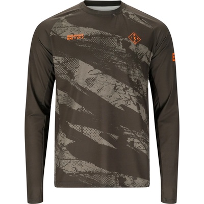 ENDURANCE Мъжка фланелка с дълъг ръкав за колоездене ENDURANCE Kostas Cycling/MTB L/S Shirt Cycling jersey - Black Ink - размер XL (056-3910-0214)