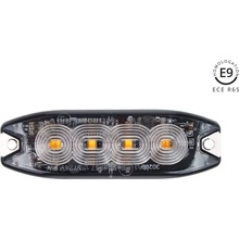 AMIO Výstražné osvětlení oranžové 4x3W LED R65 R10 12 / 24V IP67