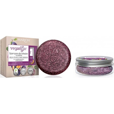 Marion Vegan Bar tuhý šampon se švestkovým olejem a kakaovým máslem 50 g