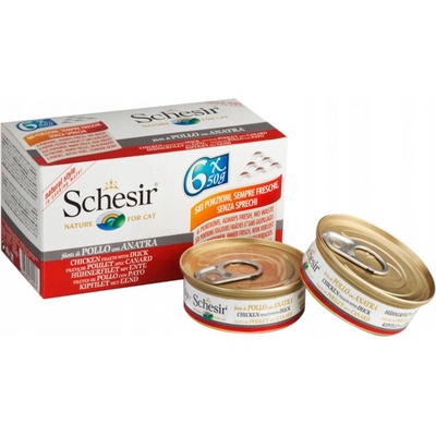 Schesir Cat Kuracie s kačicou 6 x 50 g