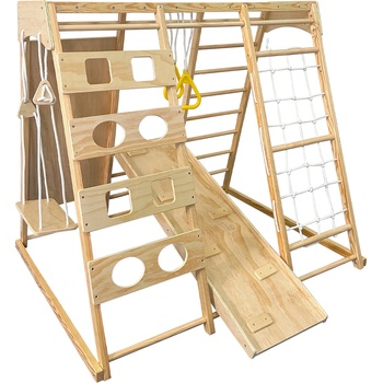 Chipolino Дървена катерушка с люлка Chipolino - Натурален цвят (WTARSL02501)