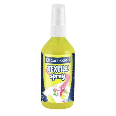 Centropen Farba na textil 1139 v rozprašovači 110ml žltá