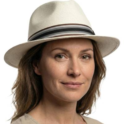 Fiebig Headwear since 1903 Letní fedora klobouk Traveller Fedora Tropez bílý